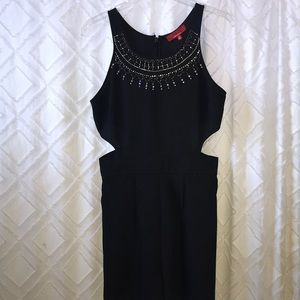 RED by Saks Fifth Ave Black Cut-Out Romper